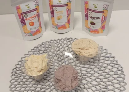 nata montada con sabores